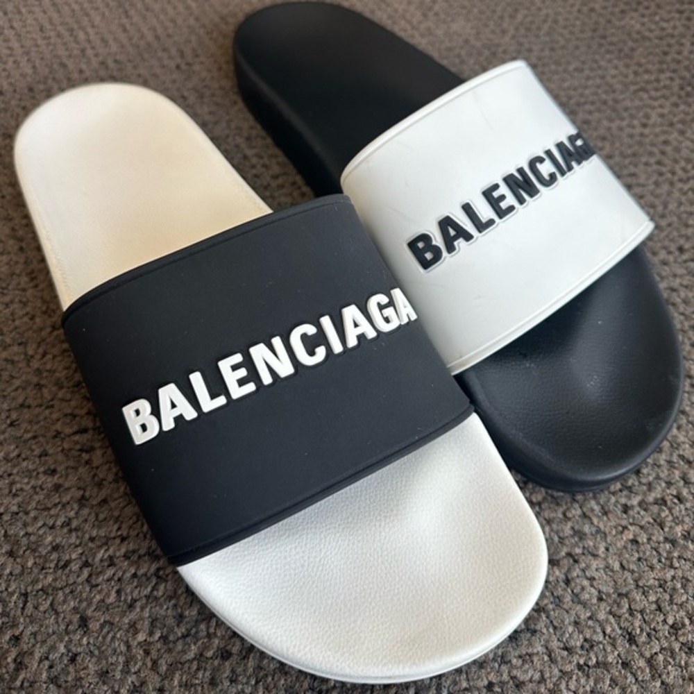 Balenciaga Bicolor Pool slides size US12 / EU 45